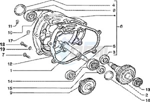 Zip 125 4T drawing Rear wheel shaft