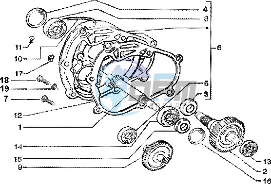 Rear wheel shaft