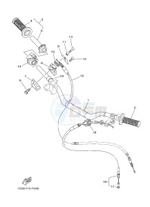 YZ250 (1SSH 1SSJ 1SSK 1SSL 1SSL) drawing STEERING HANDLE & CABLE