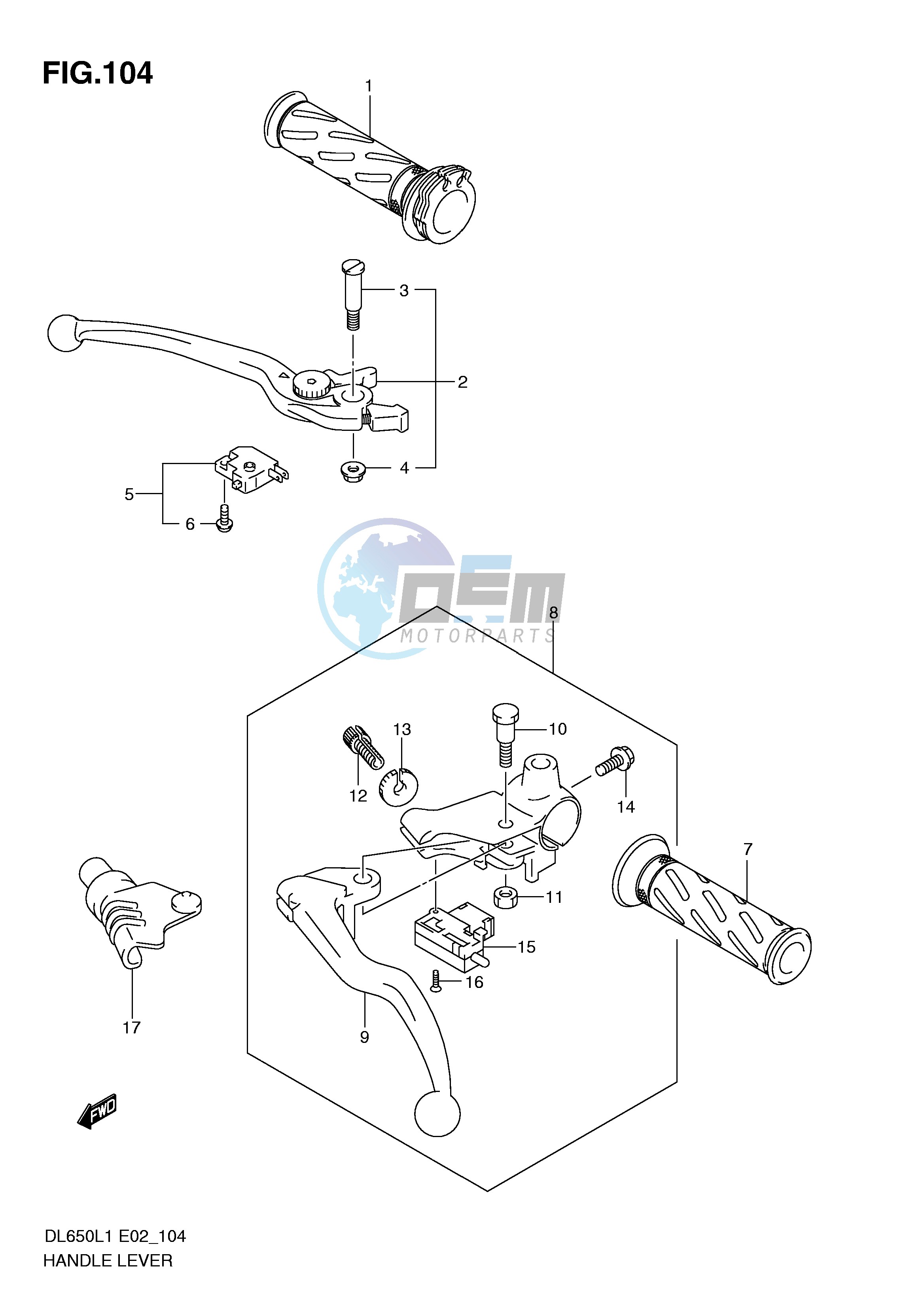 HANDLE LEVER (DL650AL1 E2)