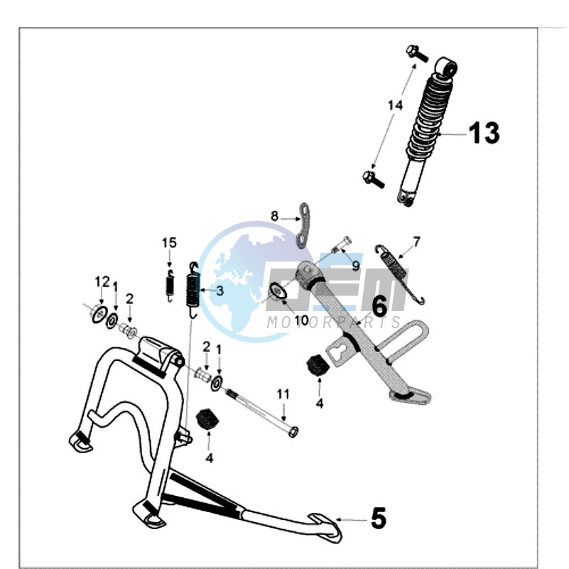 REAR SHOCK AND STAND