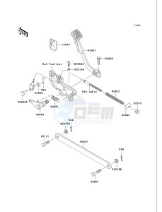 VN 750 A [VULCAN 750] (A6F) A6F drawing BRAKE PEDAL_TORQUE LINK