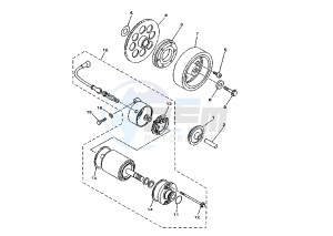 XVS A DRAG STAR CLASSIC 650 drawing STARTING MOTOR MY98-99