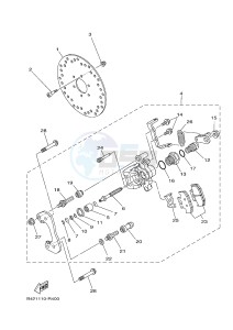 YXM700ES YXM70VPSG VIKING EPS SPECIAL EDITION (B42B) drawing REAR BRAKE CALIPER 2