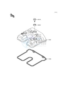 KLX250 KLX250SHF XX (EU ME A(FRICA) drawing Cylinder Head Cover