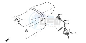 CB250 drawing DOUBLE SEAT