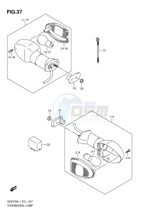 GSR750 (E21) drawing TURNSIGNAL LAMP