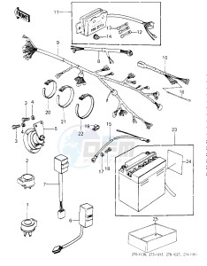 KZ 650 E [LTD] (E1) [LTD] drawing CHASSIS ELECTRICAL EQUIPMENT