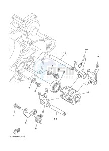 YZ125 (1SRT) drawing SHIFT CAM & FORK