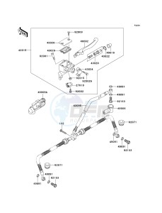 KVF 650 E [BRUTE FORCE 650 4X4 HARDWOODS GREEN HD] (E6F-E9F) E6F drawing FRONT MASTER CYLINDER