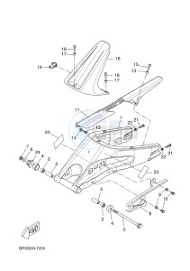 MT125A MT-125 ABS (BR36 BR36 BR36 BR36) drawing REAR ARM