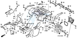 TRX500FPE9 Australia - (U / PS) drawing REAR FENDER