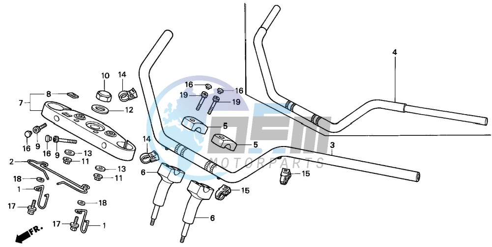 HANDLE PIPE/TOP BRIDGE (VT1100C2)