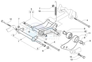 Liberty 125 Leader RST ptt(E) Spain drawing Swinging arm