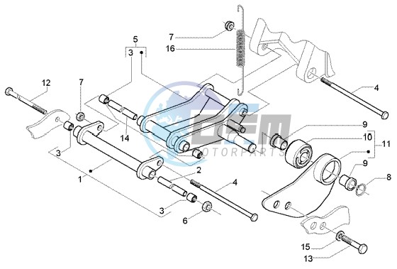 Swinging arm