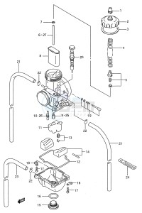 RMX250 (E28) drawing CARBURETOR (MODEL P R)