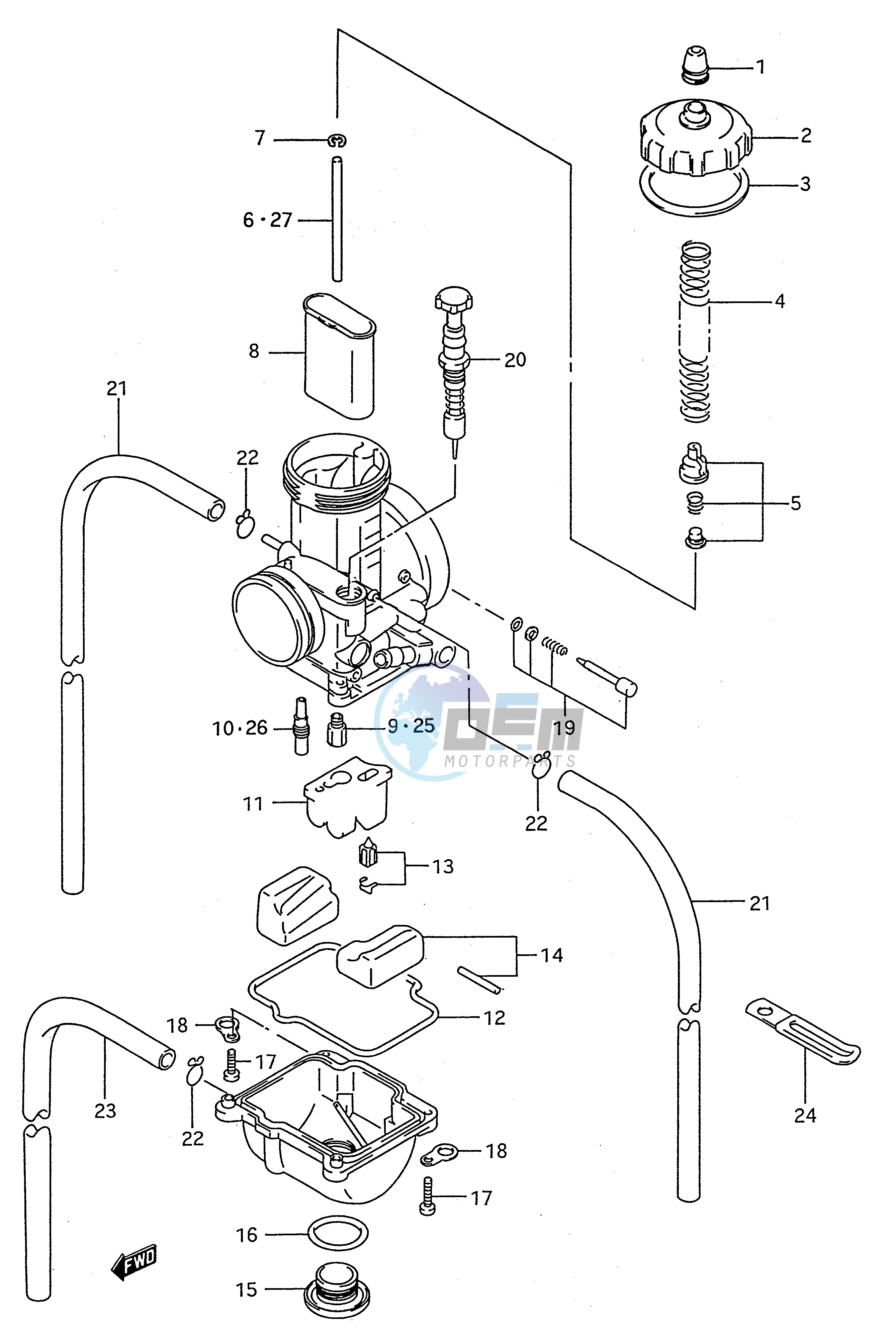 CARBURETOR (MODEL P R)