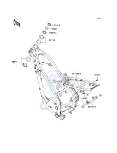 KLX 140 A [KLX140] (A8F-A9FA) A9F drawing FRAME