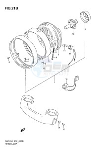 GN125 (E2) drawing HEADLAMP (MODEL Y K1 E4,E18,E21,E22)