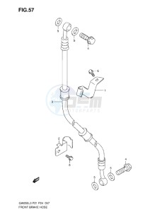 Inazuma GW250 drawing FRONT BRAKE HOSE