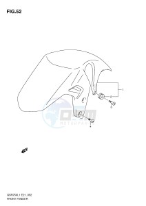 GSR750 (E21) drawing FRONT FENDER