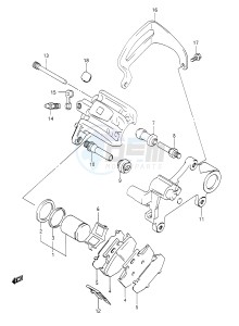 DR350 (E28) drawing REAR CALIPER (MODEL L M)