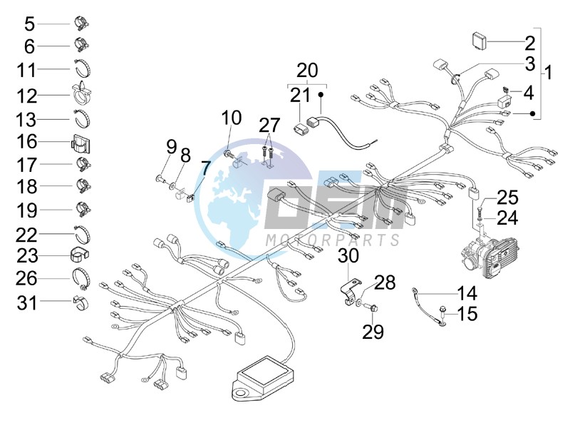 Main cable harness