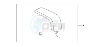 CBR600RRA UK - (E / 3E) drawing CARBON FIBER EXHAUST GUARD