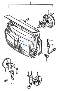 GSX750F (K-T) drawing HEADLAMP (MODEL T)