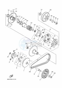 GPD125-A NMAX 125 (BAL1) drawing REAR WHEEL