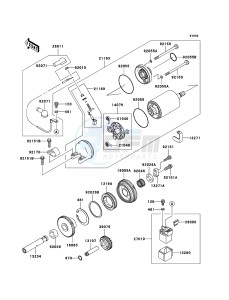 NINJA ZX-12R ZX1200-B4H FR GB GE XX (EU ME A(FRICA) drawing Starter Motor