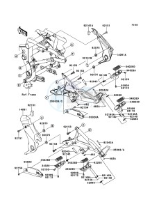 ER-6N ER650CBF GB XX (EU ME A(FRICA) drawing Footrests