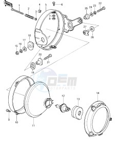 KZ 1000 D [Z1R] (D1) [Z1R] drawing HEADLIGHT -- 78 D1- -