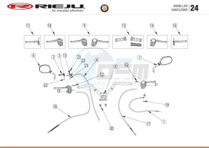 BYE-BIKE-25-KM-H-EURO4-HOLLAND-GREY drawing HANDLEBARS