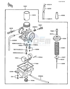 KX 60 A [KX60] (A1-A2) [KX60] drawing CARBURETOR -- KX60-A2- -