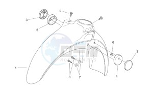 Scarabeo 50 2t (eng. Minarelli) drawing Front body VI - Front mudguard