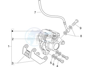 Typhoon 50 drawing Brakes hose  - Calipers