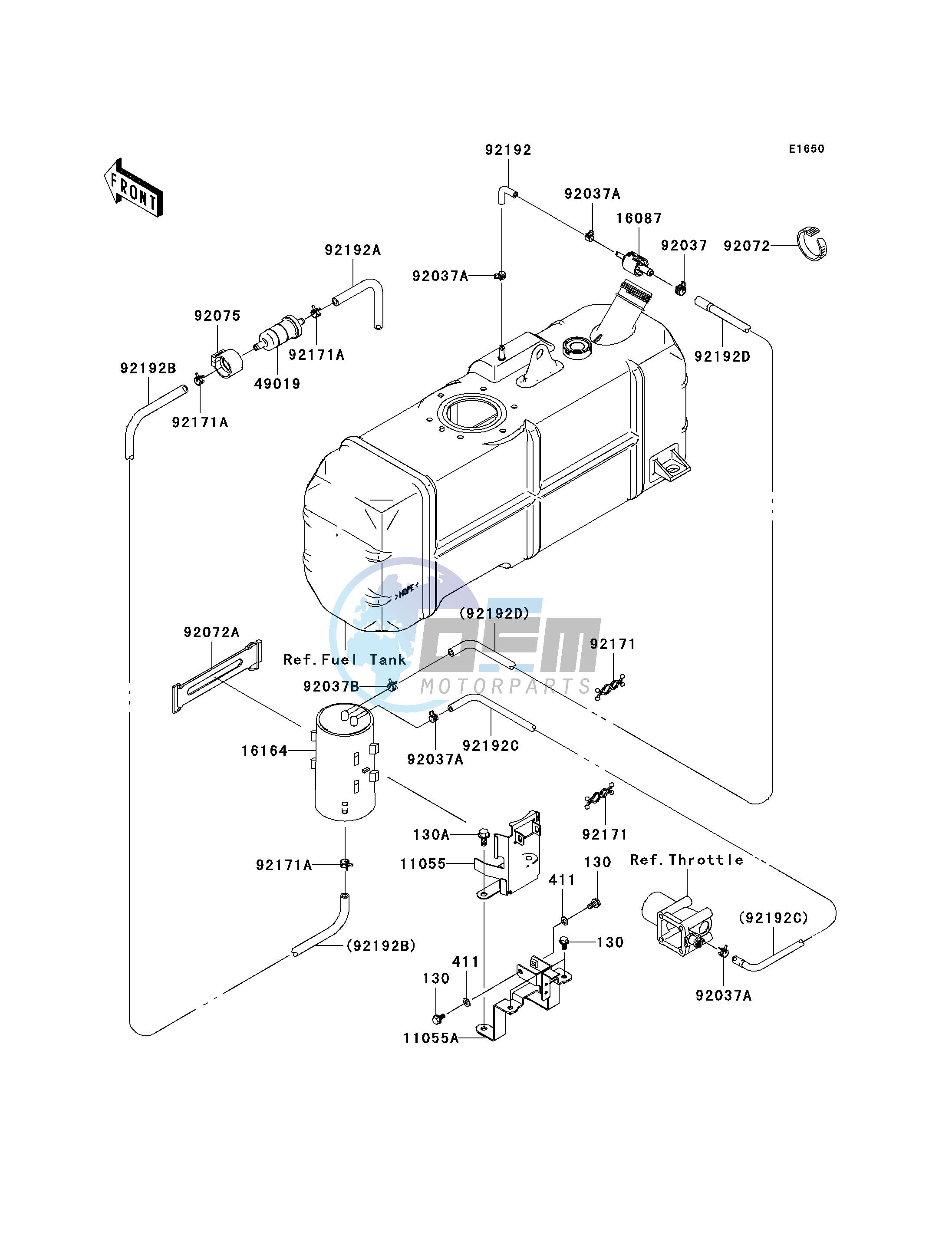 FUEL EVAPORATIVE SYSTEM-- CA- -