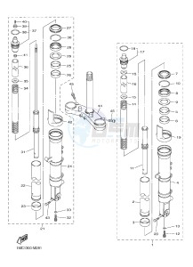 FJR1300A FJR1300A ABS (1MC7) drawing FRONT FORK