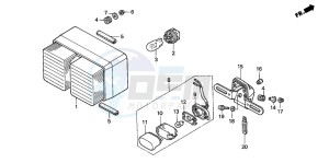 VTR1000SP RC51 drawing TAILLIGHT