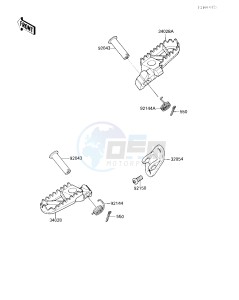 KX 500 D [KX500] (D1) [KX500] drawing FOOTRESTS