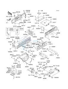 KAF 950 C [MULE 3010 TRANS4X4 DIESEL] (C7F) C7F drawing FRAME FITTINGS