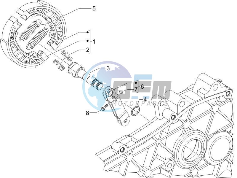 Rear brake - Brake jaw