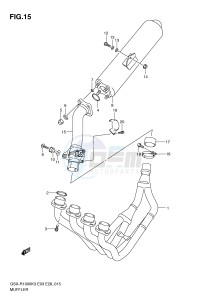 GSX-R1000 (E3-E28) drawing MUFFLER