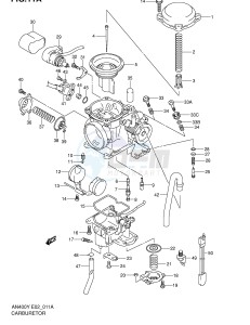 AN400 (E2) Burgman drawing CARBURETOR (MODEL K1 K2)