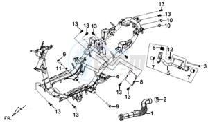 X'PRO 50 25KMH (L8) NL EURO4 drawing FRAME / ENGINE MOUNT