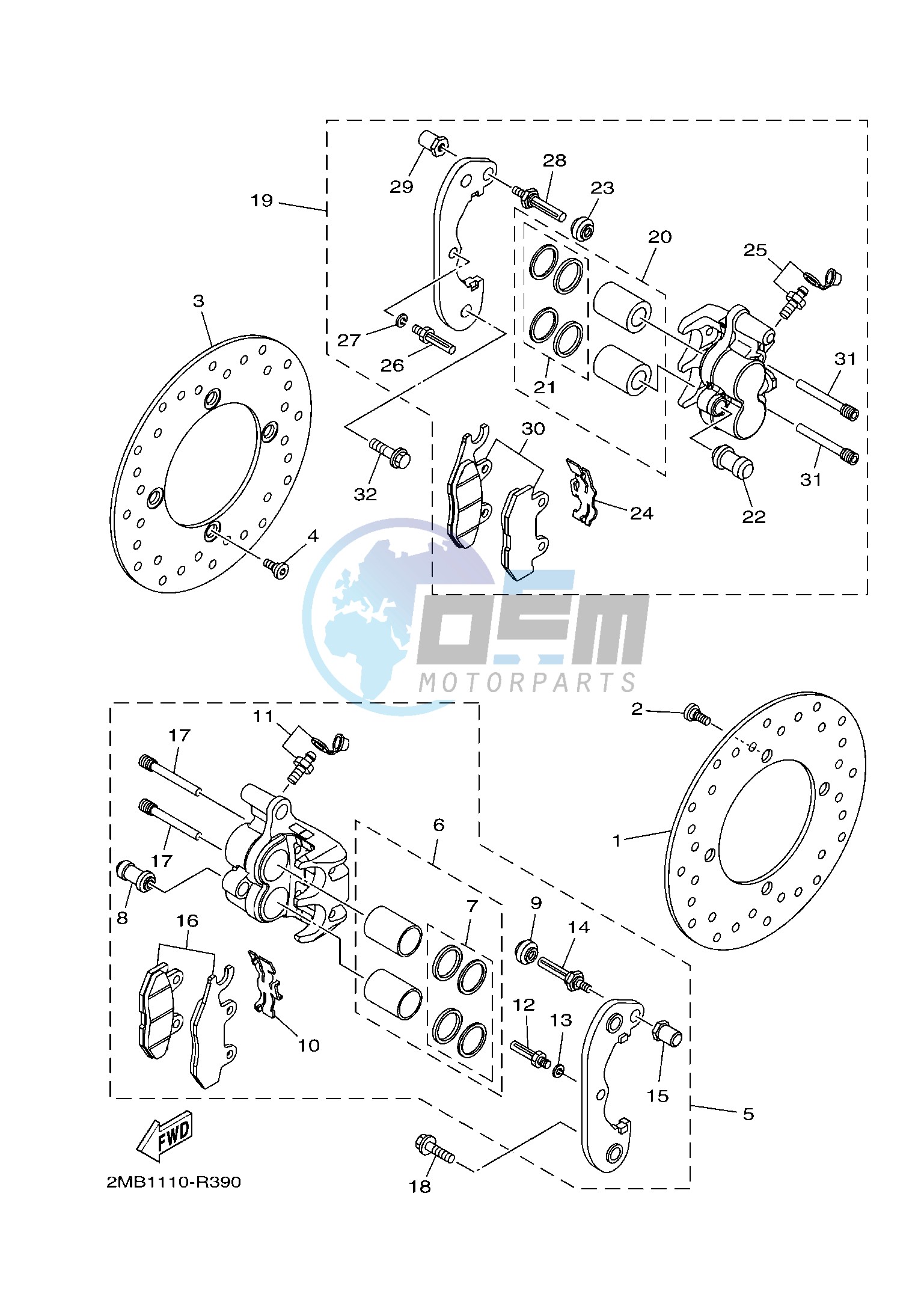 REAR BRAKE CALIPER