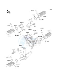 KL 650 A [KLR650] (A15-A19) [KLR650] drawing FOOTRESTS