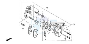 NES125 drawing FRONT BRAKE CALIPER