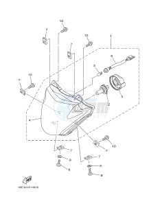 YBR125ESD (51P3) drawing HEADLIGHT